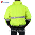 ANSI Clase 3 Personalizado de alta visibilidad Chaqueta de seguridad de invierno reflectante Ropa de trabajo naranja Reversible Hi Vis con capucha Parker